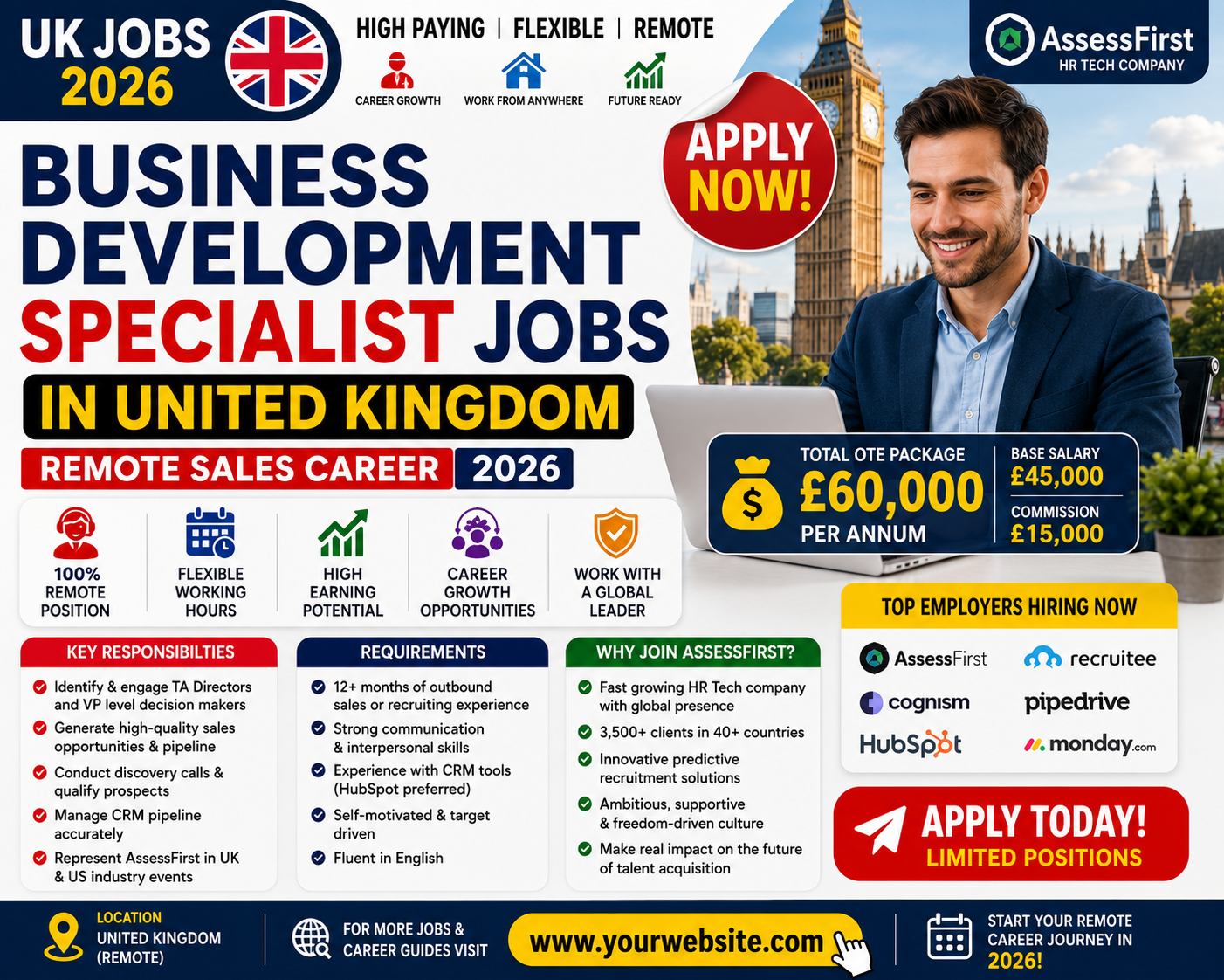 Business Development Specialist Jobs in United Kingdom 2025 | Remote Sales Career Guide