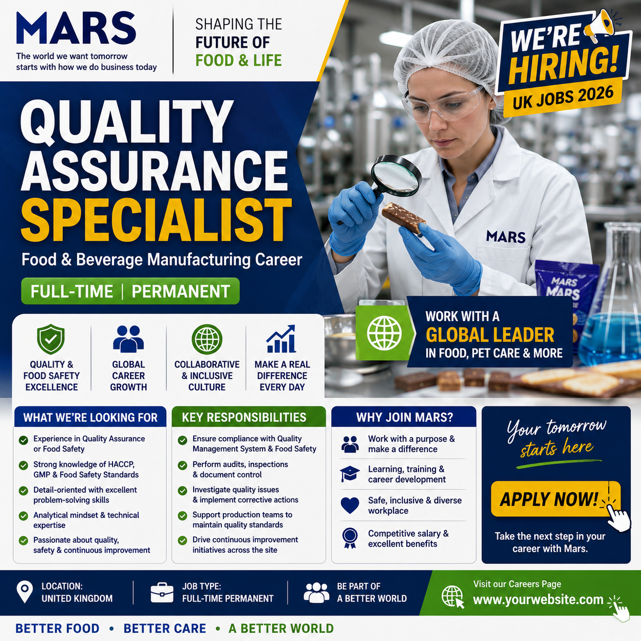 Quality Assurance Technologist Jobs United Kingdom 2026| Kerry | World's Leading Taste & Nutrition Company | Full-Time Permanent